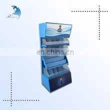 OEM/Custom Design 3 Tier Supermarket Floor Metal Display Rack/stand With Plastic Compartment Box thumbnail-1