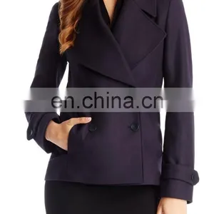 Virgin Wool Blend Peacoat thumbnail-1