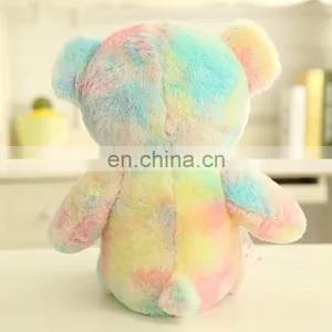 Fluffy Jumbo Colorful Rainbow Teddy Bear Plush Custom Toy thumbnail-5