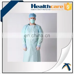 Disposable Cpe Plastic Gown Best Selling,pp/cpe/sms Surgical Drapes Gowns,Disposable CPE Gown With Thumb up thumbnail-3