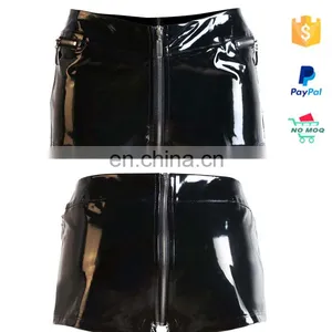 Wholesale Shining Lady Sexy Ziper Cheap Leather PVC Lingerie thumbnail-6