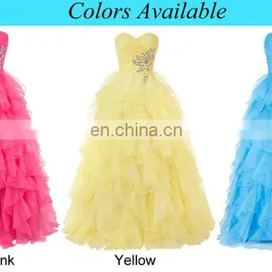 Grace Karin Strapless Off Shoulder Organza Long Western Boutique Dresses CL3411-1 thumbnail-6