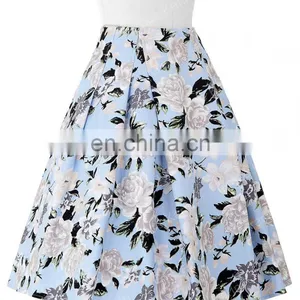 Grace Karin Occident Ladies Vintage Retro Floral Pattern Cotton Skirt 9 Patterns CL008925-8 thumbnail-3