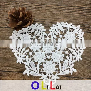 13cm OLNC4019 Sweet Flowers Style Hand Embroidery Designs Milk Polyester Lace thumbnail-1