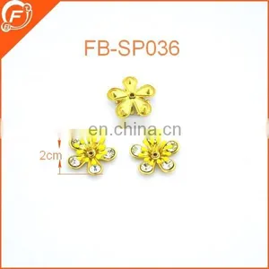 Wholesale Yellow Metal & Epoxy Flower Fashion Garment Trim thumbnail-1