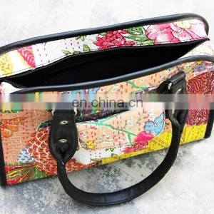 Indian Kantha Luxury Designer 100% Cotton Women Bags thumbnail-6