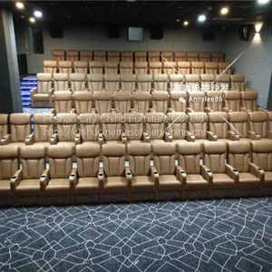 Hot Selling Leather Fixed Back Cinema Sofa,CHIHU Brand Public Cinema Seating thumbnail-5