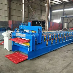 Africa Hot Design Metal Roofing Double Layer Glazed Tile Forming Machine thumbnail-2