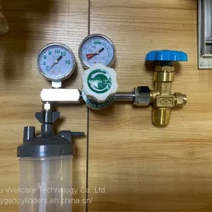Satety High Pressure Dual Gauge Medical Oxygen Flowmeter Regulator thumbnail-2