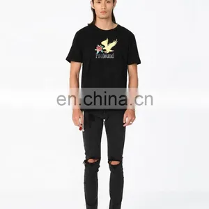 DiZNEW Custom Mens Logo 100% Cotton Plain T-shirt Embroidered Hot Sale Made In China thumbnail-3