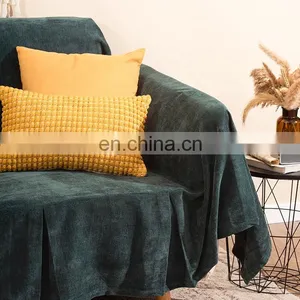 High Quality Colored Sofa Towel Soft Chenille Sofa Fabric Covers thumbnail-5