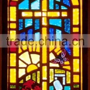 Stained Church Figures Window Glass for Interior or Exterior Decoration thumbnail-5