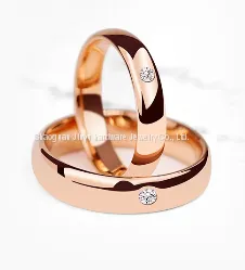 Engagement Ring Gold Tungsten Men Wedding Rings thumbnail-1