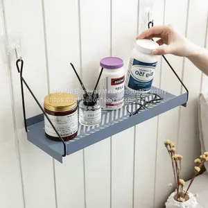 Wall-Mounted Storage Rack Free Punching Kitchen Rack Shelf Cosmetic Storage Rack thumbnail-2