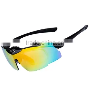 Polarized Anti-UV Cycling Glasses Sports Sunglasses 5 Exchangeable Lenses thumbnail-1