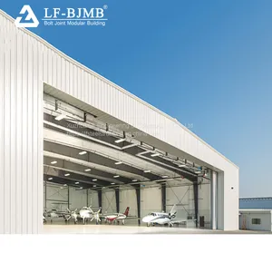 Prefabricated Space Frame Roof Construction Steel Structure Aircraft Hangar For Sale thumbnail-1