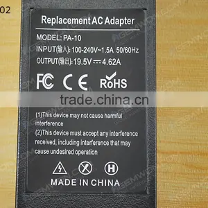 High Copy Laptop AC Power Adapter for DELL 19.5V 4.62A 7.5*0.7*5.0mm 90W thumbnail-3