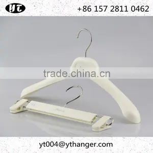 Best Selling White Plastic Clothes Hanger and Pants Hanger for Lady thumbnail-1
