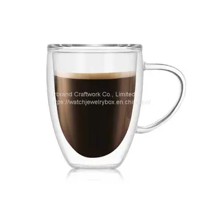 Creative Transparent Glass Water Cup With Handle Insulated Coffee Tea Cup Double Glass Juice Cup thumbnail-2