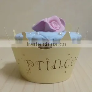 High Quality Lovely 2016 Laser Cut Princess Cupcake Wrappers thumbnail-2