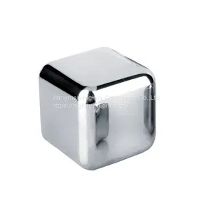 Amazon Hot Selling 304 Stainless Steel Ice Cubes Customized Whiskey Chilling Stones With Tongs Chill thumbnail-1