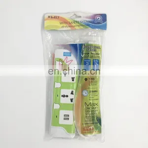 Multiple Power Socket 3m Wire Color Multi Outlet Electrical Extension Socket thumbnail-2