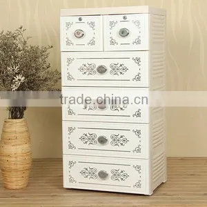 Plastic Storage Cabinet Household Baby Clothes Drawers With Lock thumbnail-1