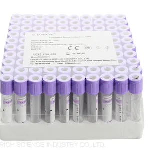 EDTA Tube Whole Blood Tubes Evacuated Blood Collection EDTA K2/ EDTA K3 Tubes, Test Tube for Blood Sample Colletion (CE) thumbnail-3