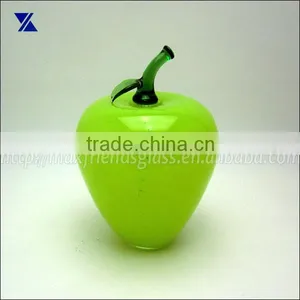 Hand Made Art Glass Cased Mottled Green Apple Glass Reed Diffuser thumbnail-1