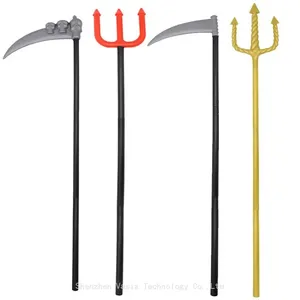 Kids Halloween Plastic Trident Props - Assembled Toy Weapons for Cosplay Parties thumbnail-1