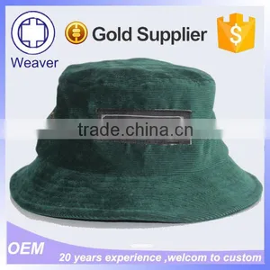 Custom Made Applique Corduroy Green Bucket Hat For Men thumbnail-1