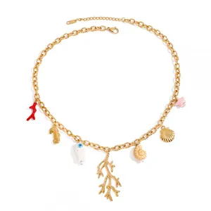 Exquisite Minimalist Stainless Steel Gold Necklace - Waterproof Fashion Jewelry thumbnail-4