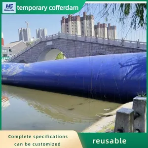 Flood Prevention Emergency Riverbank Cofferdam, PVC Soft Dam, Emergency Water Injection Dam, Foldable Temporary Water Retaining Wall thumbnail-3