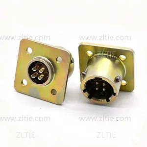 ZH127 Series Connector Shell Size 10 4pin Male Flange Socket Solder – СНЦ127-4/10ВП127-1-В ZH127-4/10B12Z-1-B thumbnail-2