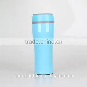 Modern Design Double Wall Steal Inner PS Outer Travel Mug thumbnail-3