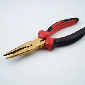 Non Sparking Long Nose Pliers 6-Inch With Insulated Handles 1.5mm Tip 100% Spark-Free Material thumbnail-5