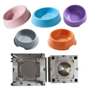 Food-Grade Plastic Pet Feeder Bowl Injection Mold: Premium P20 Steel Core & Cavity, Fast Cycle Hot Runner, Designed for 24/7 Stable Mass Production thumbnail-2