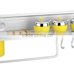 Aluminium Kitchen Rack With Knife Holder and Seasoning Jars thumbnail-1