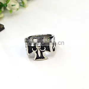 Catholic Jewelry Vintage Cross Stainless Steel Ring thumbnail-2