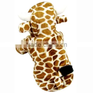 Shorn Velvet and Rod Cotton Double Layer Autumn Winter Giraffe Shape Pet Dog Clothes thumbnail-1