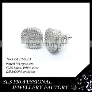 Popular Designs Men's Earring ,screw Back Earring,sterling Silver Jewellery Finding Earring for Men thumbnail-1