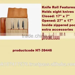 Reverted Espresso Chef Knife Roll Genuine Leather Heavy Duty thumbnail-3