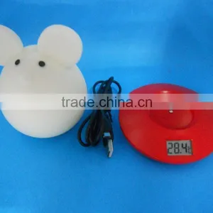 Micro USB LED Night Light With Thermometer thumbnail-2
