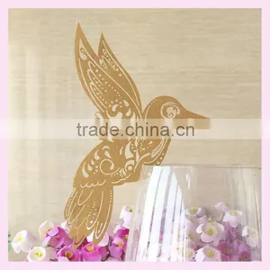 China Wholesale Cheap Laser Cut Wine Decoration Wine Claim to Decorate Your Party Party Favor Laser Cut Paper Bird Designpattern thumbnail-3