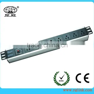 19''1.5U Unite States Type Smart PDU With Overload Protector thumbnail-1
