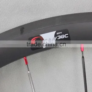 700C Road Bicycle Wheels Carbon Road Wheels Clincher 38mm With Straight Pull Spokes SAPIM and Carbon Hub POWERWAY R36 thumbnail-3