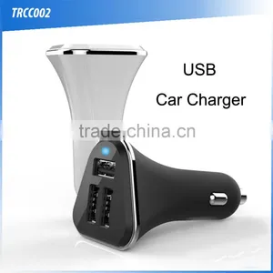 (110125) Multipurpose Colorful Dual USB Car Charger for IPad and Smart Phone thumbnail-1