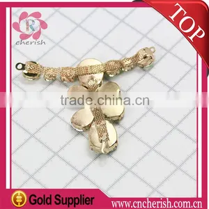 Hot Sale Green Color Glass Stones Crystals Ladies Sandals Decorations Accessories thumbnail-4