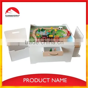 Wooden Kids Play Table and Chair Set thumbnail-3