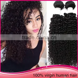 New Hair 100% Human Hair Extension Cheap Wholesale Baby Curly Unprocessed Virgin Peruvian Hair Weave thumbnail-1